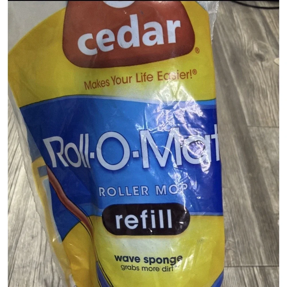 O-Cedar Roll O Matic Roller Mop Refill Wave Sponge 8.5
